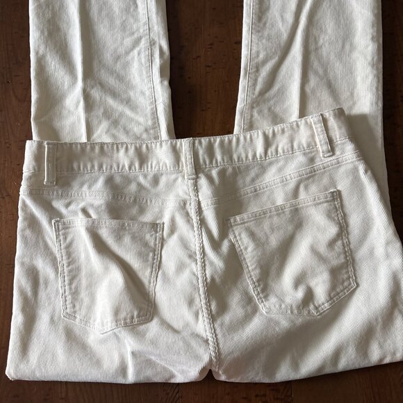 Talbots Off White Corduroy Pants Size 12 Heritage - Picture 7 of 8